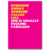 Personalised Everyone Knows Pink Card